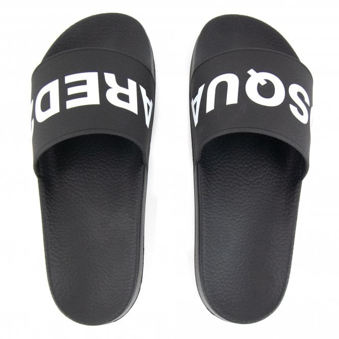 Dsquared2 Logo Slides in Black TET Clothing