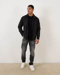 Stone Island Crinkle Reps R-Ny With Primaloft-Tc Overshirt In Black