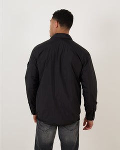 Stone Island Crinkle Reps R-Ny With Primaloft-Tc Overshirt In Black