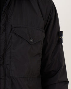 Stone Island Crinkle Reps R-Ny With Primaloft-Tc Overshirt In Black