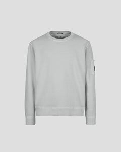 Cp Company Resist Dyed Lens Sweatshirt In Flint Grey