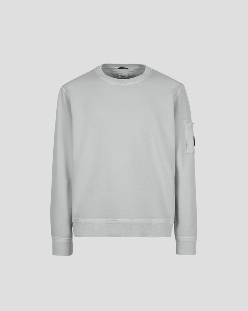 Cp Company Resist Dyed Lens Sweatshirt In Flint Grey