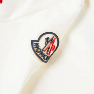 Moncler Wave Logo Overhead Hoodie In White