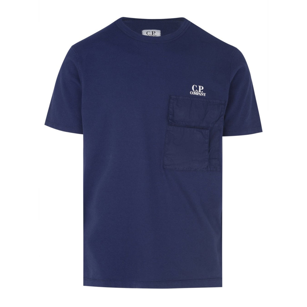 Cp Company Pocket Logo T-Shirt 315A Medieval Blue