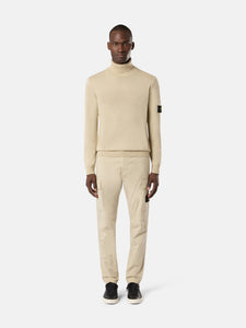 Stone Island Light Knit Roll Neck Sweatshirt 525C4 Stucco