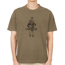 Load image into Gallery viewer, Cp Company British Sailor Textured Print Logo T-Shirt In Lead Grey
