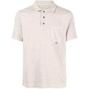 Cp Company Old Dyed Small Logo Polo Shirt Flint Grey (Pre-Order: Due Approx. 28th Feb)