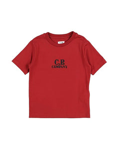 Cp Company Junior Horizontal Logo T-Shirt In Red