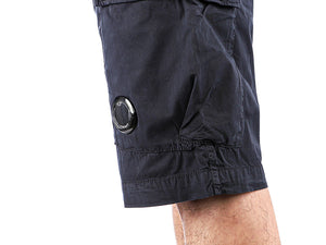 Cp Company Stretch Twill Cargo Shorts In Navy