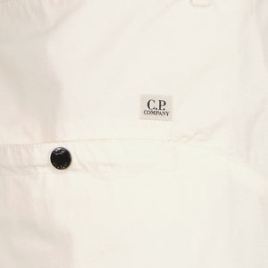 Cp Company Rip-Stop Cargo Bermuda Shorts In White