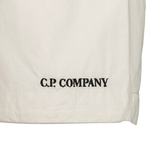 Cp Company Rip-Stop Cargo Bermuda Shorts In White