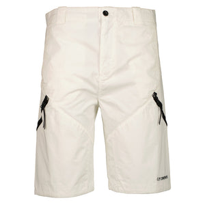 Cp Company Rip-Stop Cargo Bermuda Shorts In White