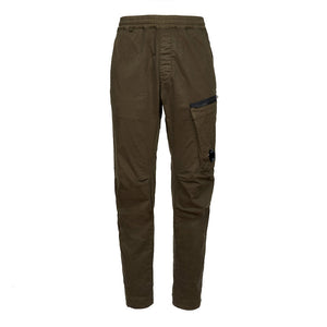 Cp Company Sateen Stretch Cargo Pants In Ivy Green