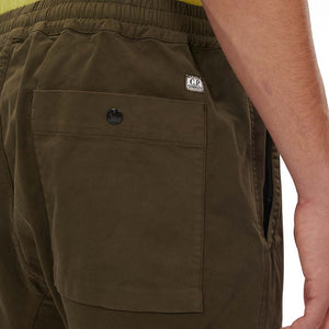 Cp Company Sateen Stretch Cargo Pants In Ivy Green