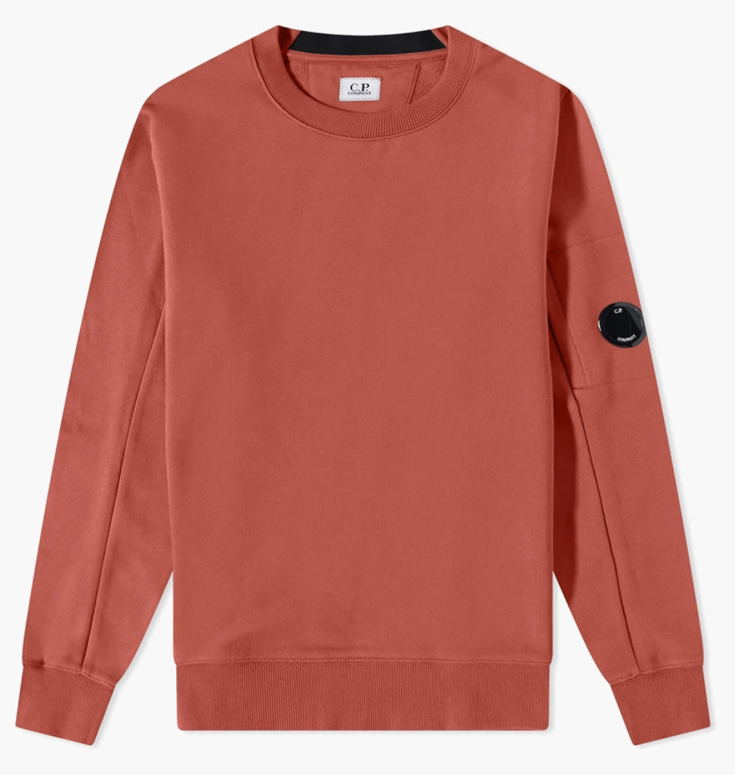 Cp Company Diagonal Raised Cotton Lens Sweatshirt Henna