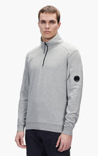 Load image into Gallery viewer, Cp Company Light Fleece Lens Quarter Zip In Grey
