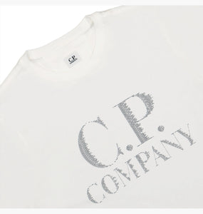 Cp Company Large Logo T-Shirt In White