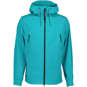 Cp Company Goggle Soft Shell Jacket In Tile Blue