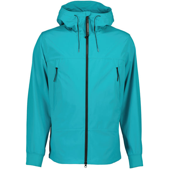 Cp Company Goggle Soft Shell Jacket In Tile Blue