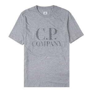 Cp Company Large Logo T-Shirt In Grey