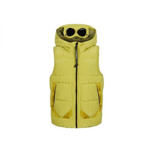 CP Company Junior Saint Peter Goggle Down Gilet In Golden Palm