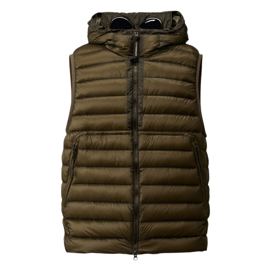 Cp Company D.D Shell Down Gilet In Butternut Brown