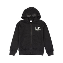 Load image into Gallery viewer, Cp Company Junior Goggle Full Zip Hoodie In Black
