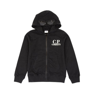 Cp Company Junior Goggle Full Zip Hoodie In Black