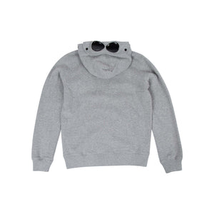 Cp Company Junior Goggle Full Zip Hoodie In Grey