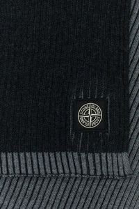 Stone Island Wool Scarf In Charcoal