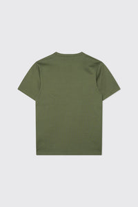 Cp Company Mercerized Jersey 30/2 Logo T-Shirt In Bronze Green