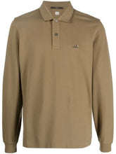 Load image into Gallery viewer, Cp Company Slim Fit Long Sleeve Stretch Piquet Polo Shirt in Butternut Brown
