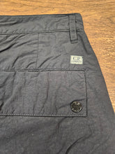 Load image into Gallery viewer, Cp Company Flatt Nylon Bermuda Lens Cargo Shorts In Navy
