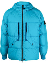 Load image into Gallery viewer, Stone Island Garment Dyed Crinkle Reps R-Ny Down Jacket In Avio Blue
