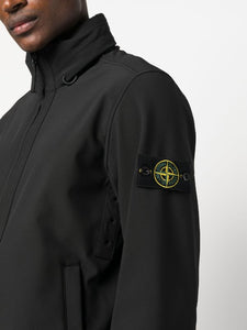 Stone Island Soft Shell-R E.Dye Jacket Black