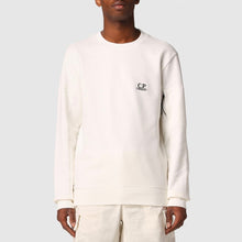 Load image into Gallery viewer, Cp Company Diagonal Raised Embroidered Logo Sweatshirt in White
