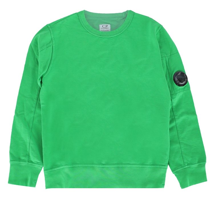 Cp Company Junior Light Fleece Lens Sweatshirt In Green