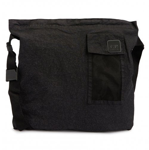 Cp Company Metropolis Patch Logo Cross Bodybag In Black