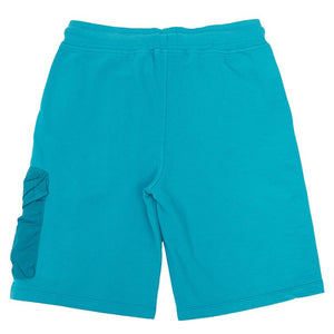 Cp Company Junior Mixed Lens Shorts In Tile Blue