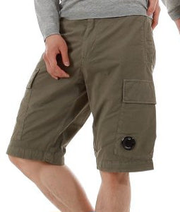 Cp Company Stretch Twill Cargo Shorts In Beige