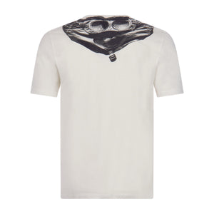 Cp Company 30/1 Jersey Goggle Logo T-Shirt in White