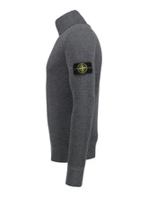 Load image into Gallery viewer, Stone Island Turtle Neck Ribbed Wool Sweatshirt Grey
