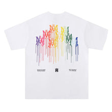 Load image into Gallery viewer, Amiri Drip Rainbow Logo T-Shirt White
