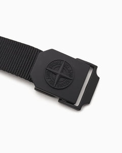 Stone Island Compass Logo Cinch Belt Black