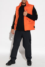 Load image into Gallery viewer, Stone Island Garment Dyed Crinkle Reps Gilet In Orange
