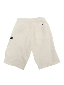 Cp Company Junior Stretch Gabardine Bermuda Cargo Shorts White