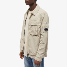 Load image into Gallery viewer, Cp Company Flatt Nylon Full Zip Overshirt In Beige
