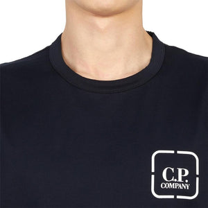 Cp Company Metropolis Box Logo T-Shirt Navy