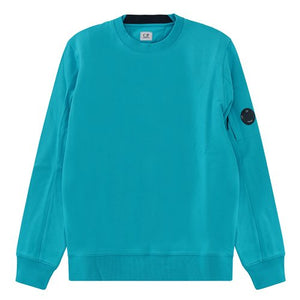 Cp Company Diagonal Raised Cotton Lens Sweatshirt Tile Blue