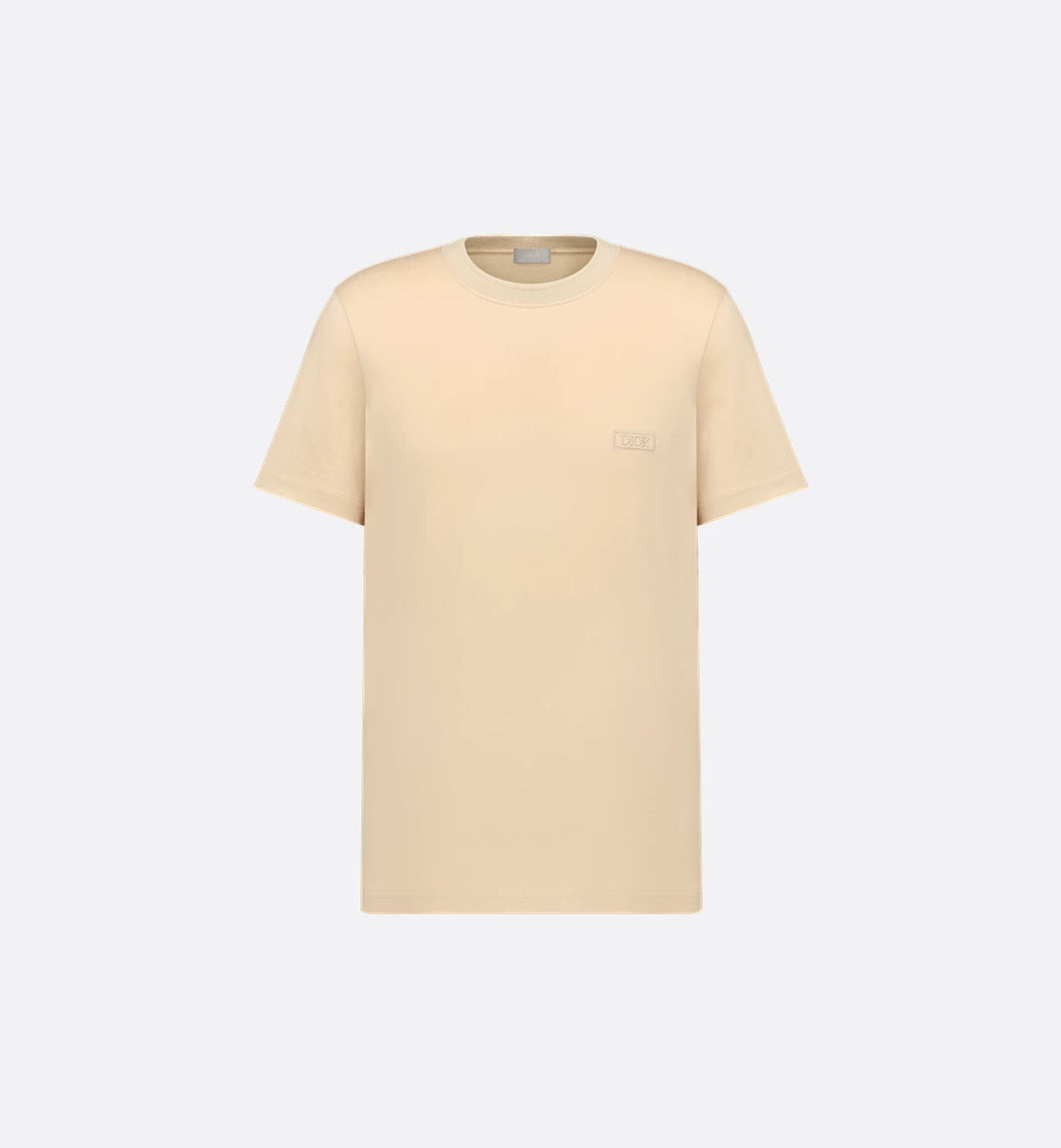 Dior Slim Fit Icons Short Sleeve T-Shirt In Beige